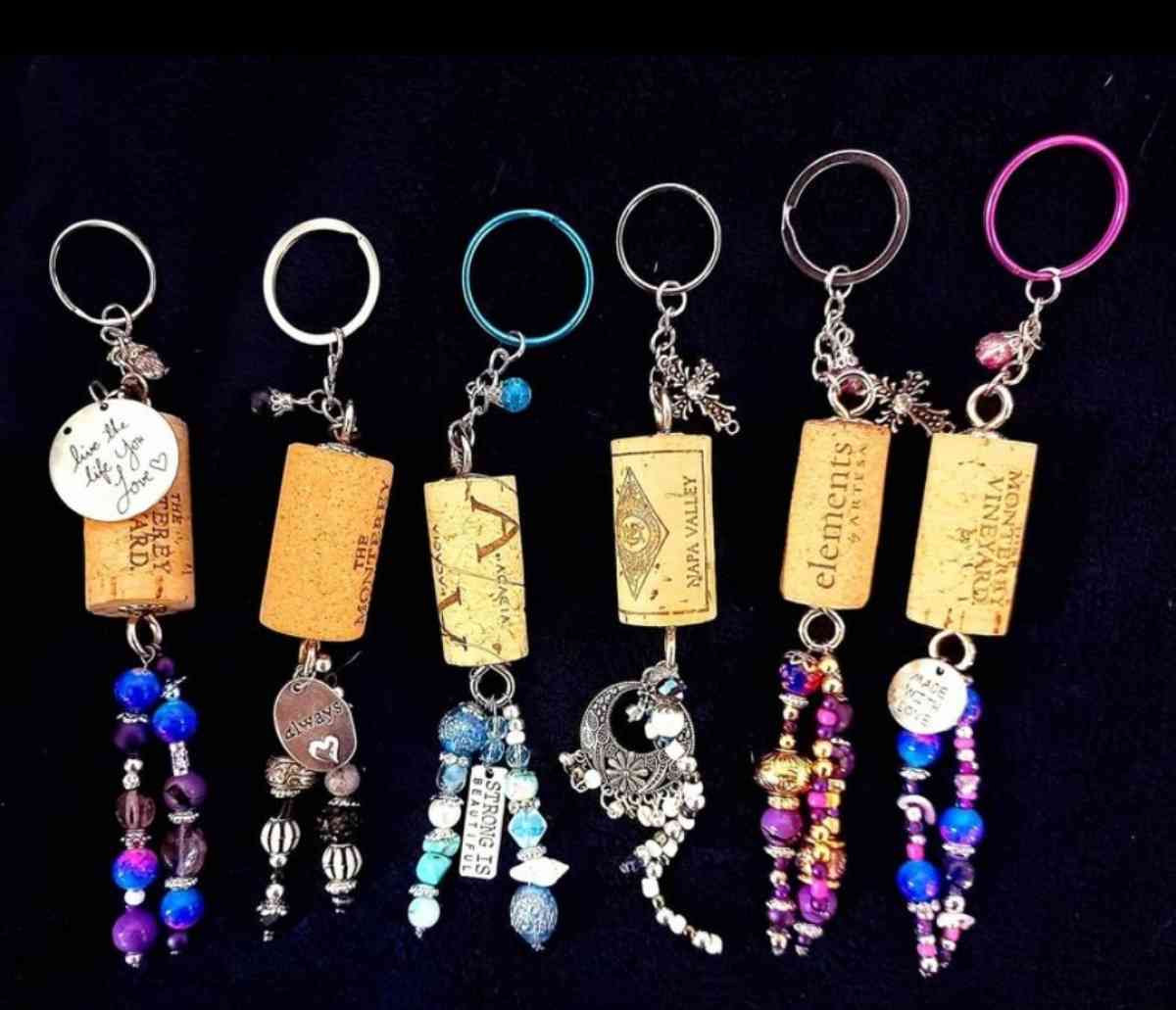 Cork keychains I made