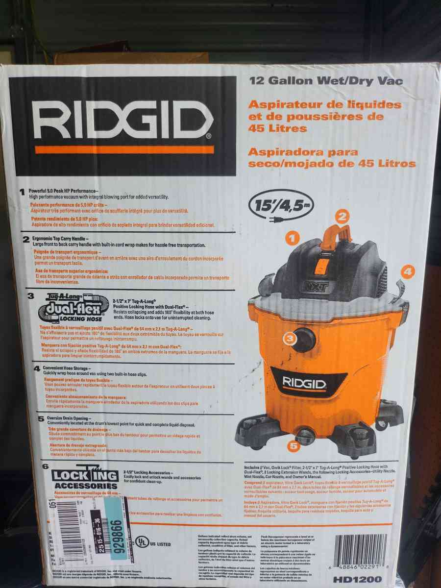 Ridgid HD1200 Wet Dry Vac