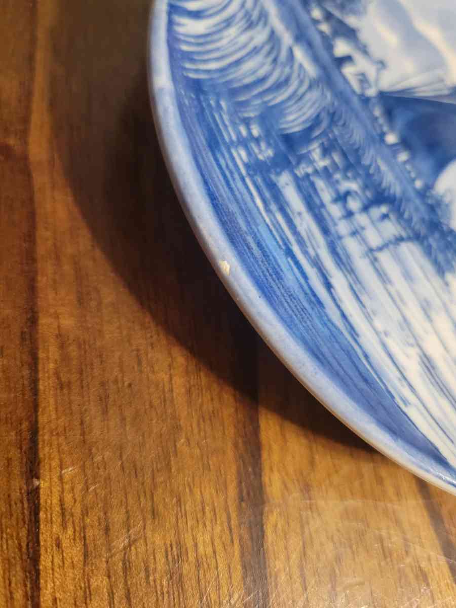 Vintage Blue Hollamd Windmill Mini Plate