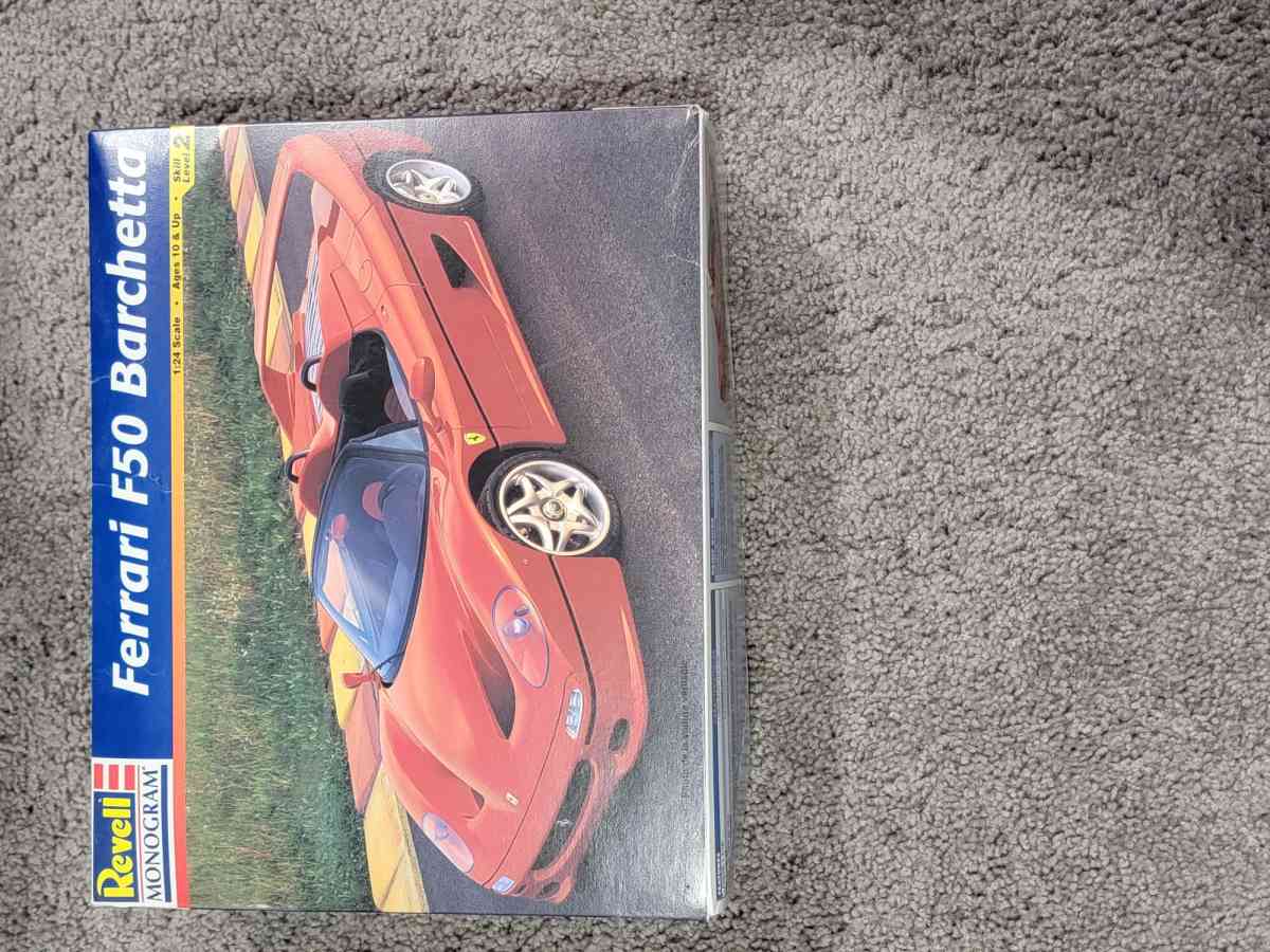 model Ferrari with glue