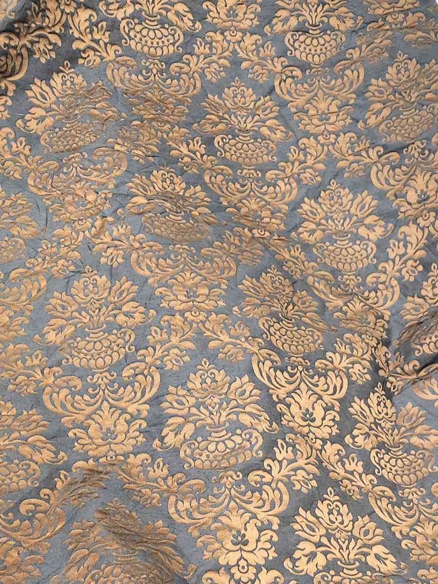 Upholstery Bolt of Gold n Navy Iridescent 7Ydsx5Ft Reversibl