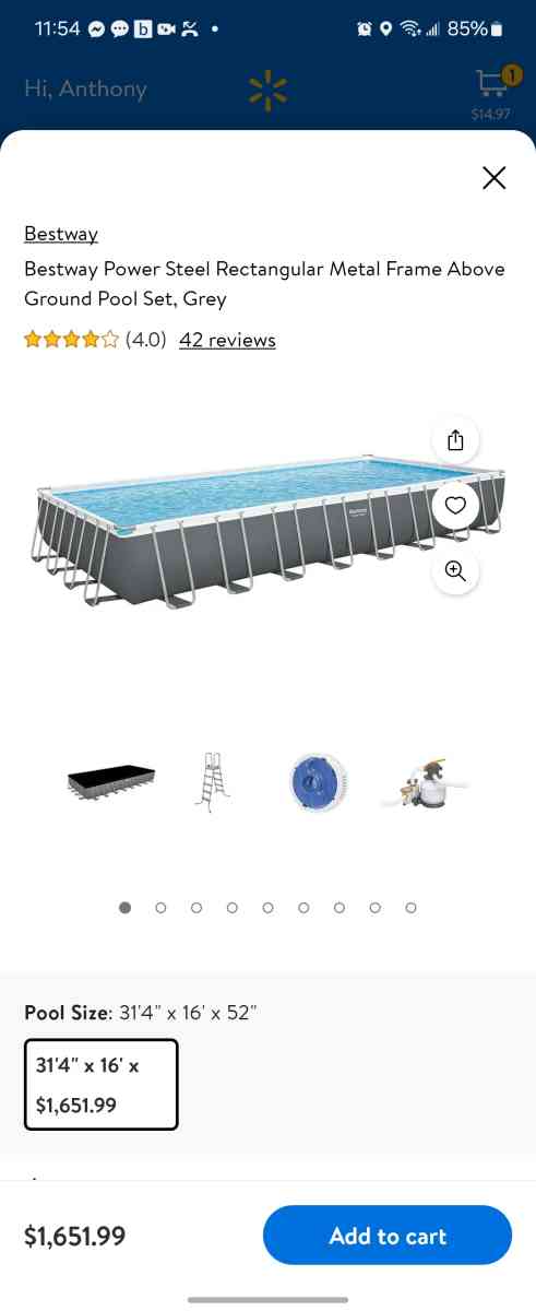 Bestway Power Steel 31ft Metal Frame Pool