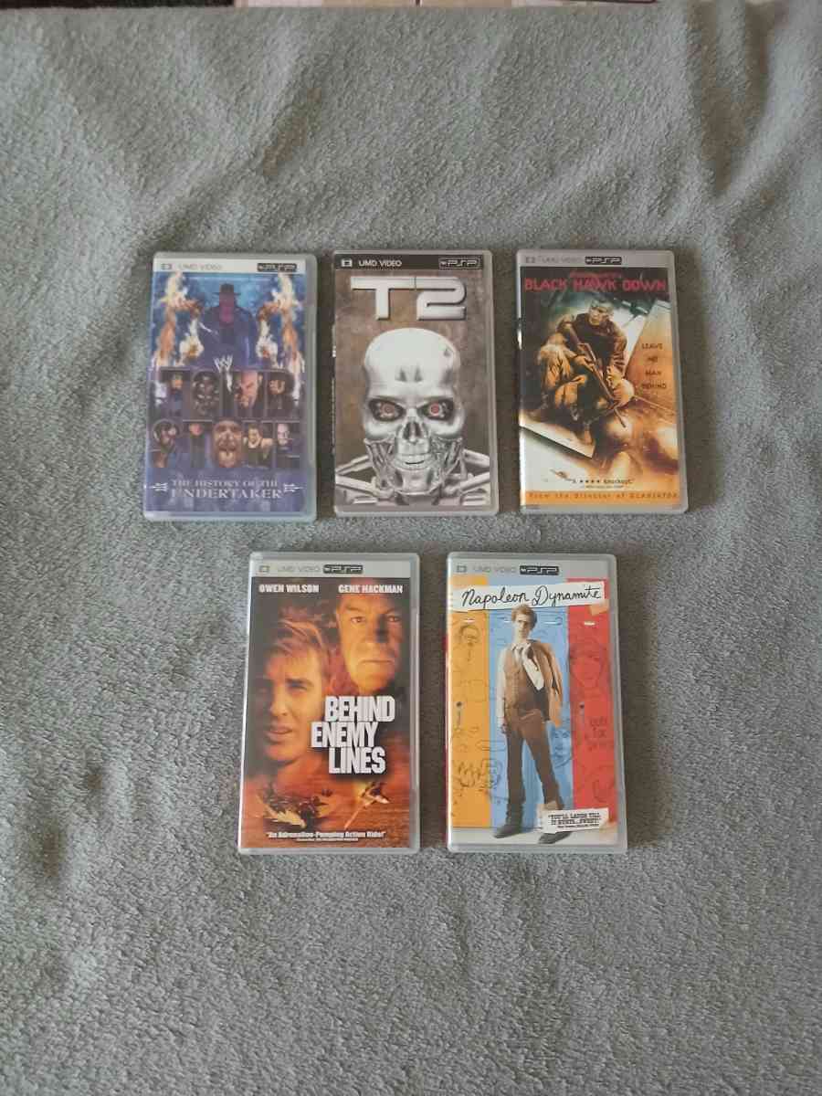 5 PSP UMD Videos for PlayStation Portable PSP