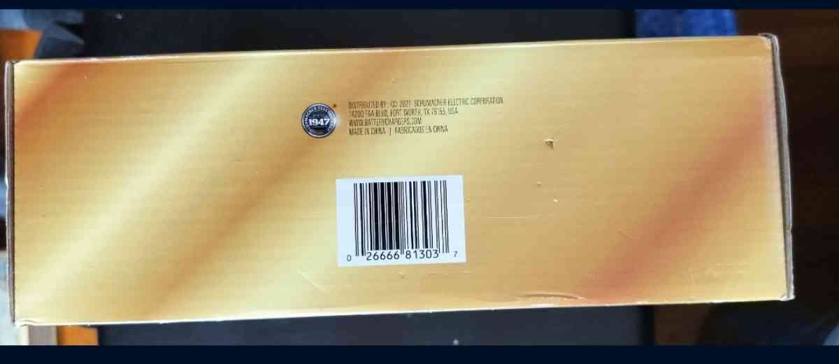 New Open Box Schumacher Battery Charger