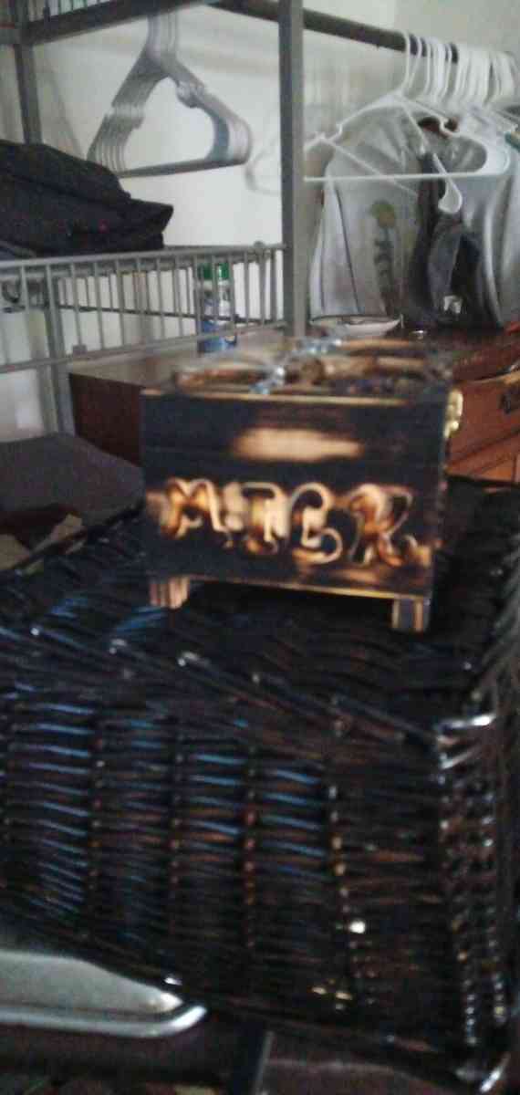 hand crafted box Rubin county themed