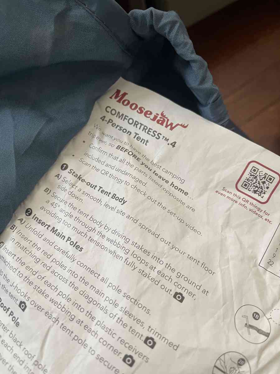 camping gear and tent