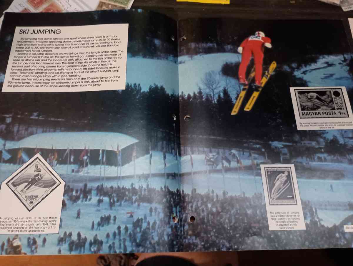 winter Olympics stamp book