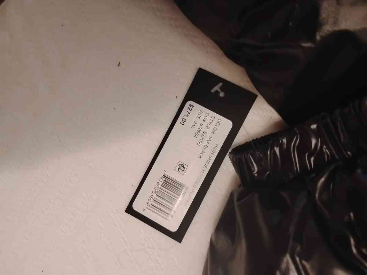 Sean john black hooded puffer jacket 2XL New with tag