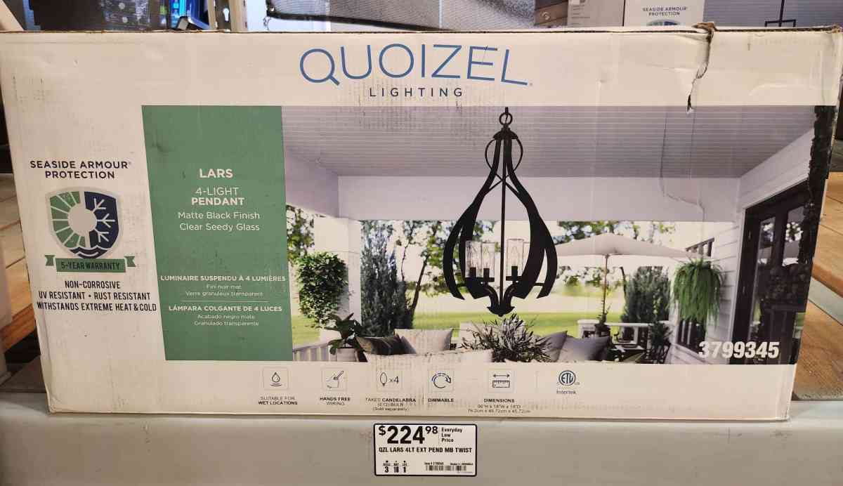 Quoizel 4 Light Pendant Light