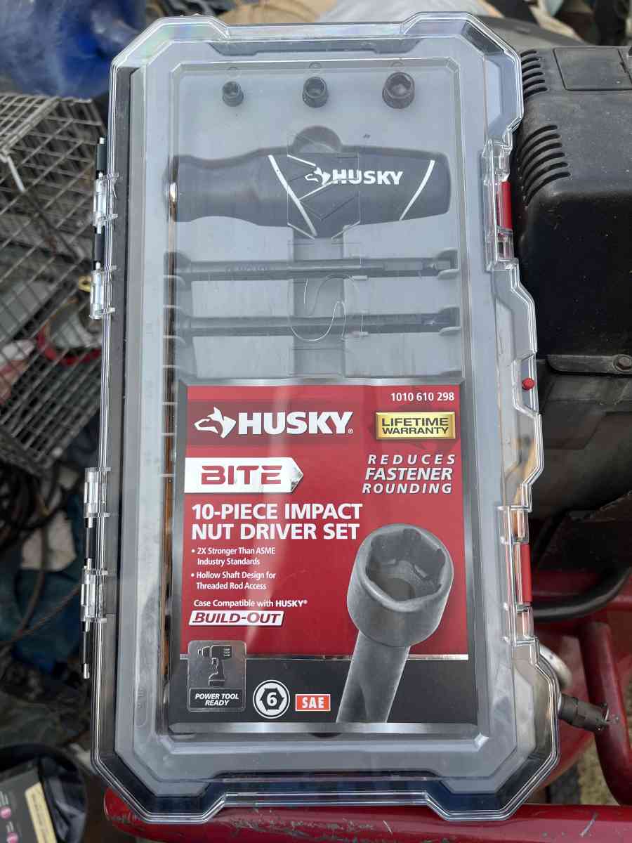 BITE Husky 10 Piece Impact Nut Driver set