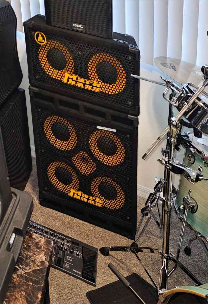 mark bass head and rig and bass guitar