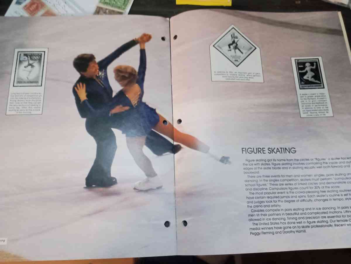 winter Olympics stamp book