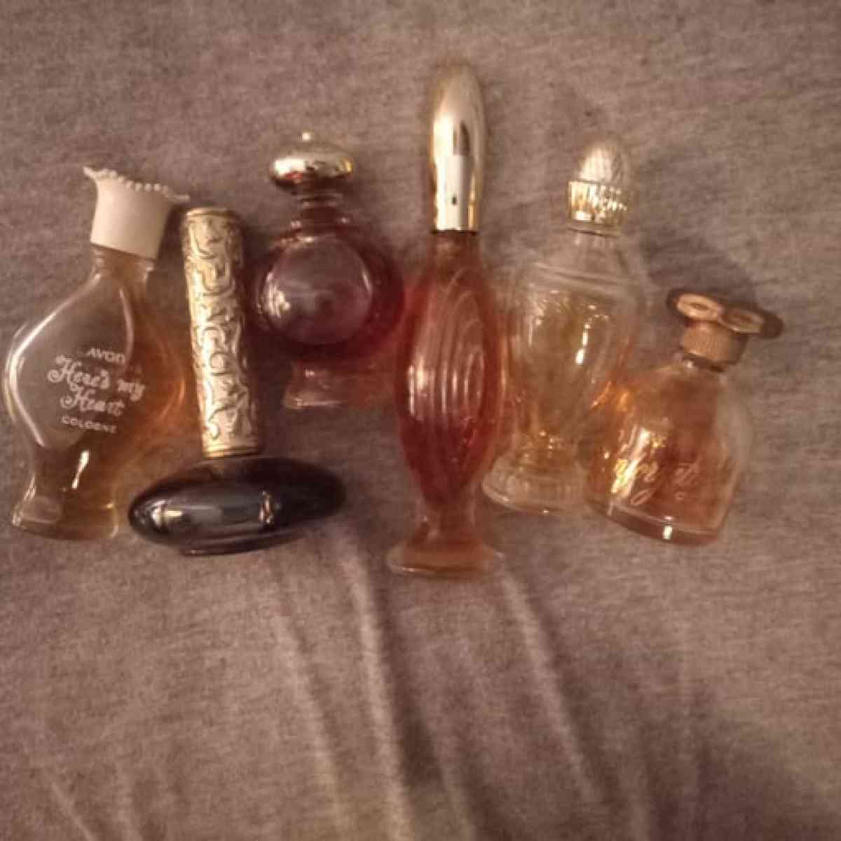 several vintage avon perfume