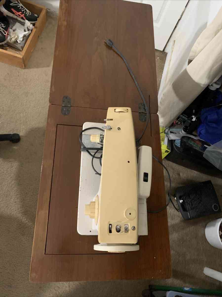 Vintage sewing machine by singer