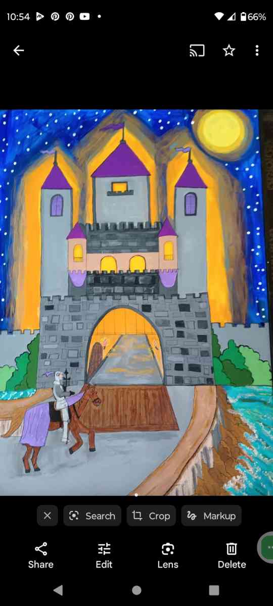 3ft tall Knight Painting