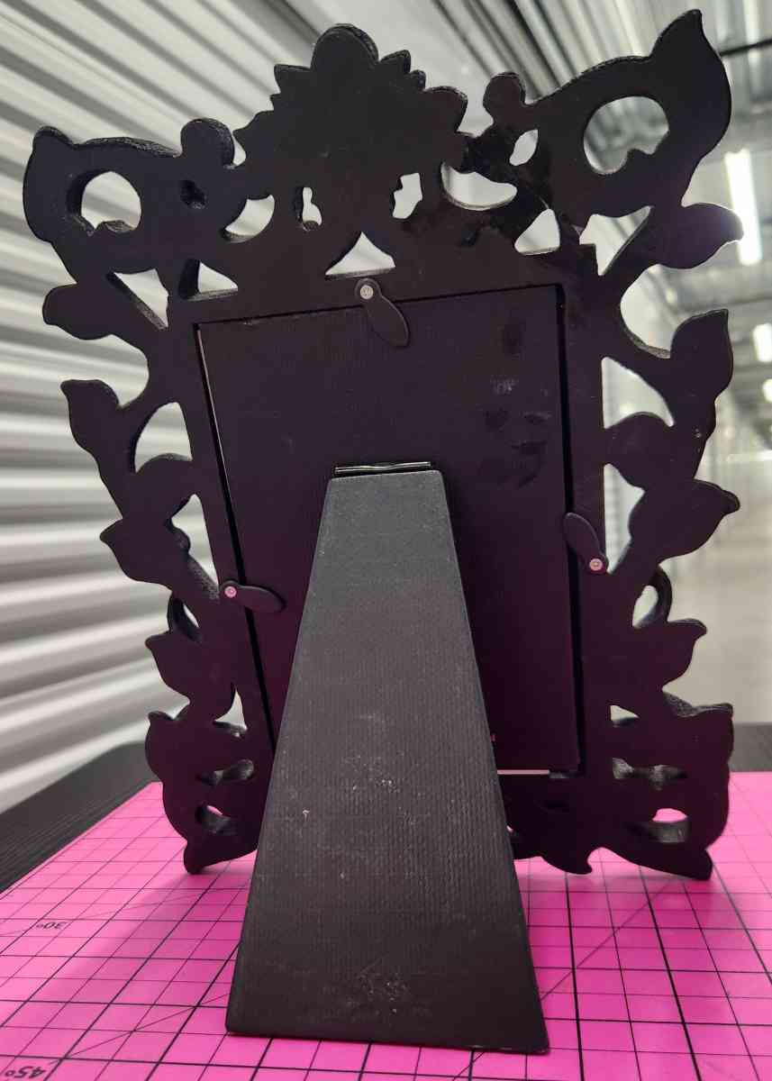 Abigail Ahern Black Velvet Baroque 4x6 Picture Frame