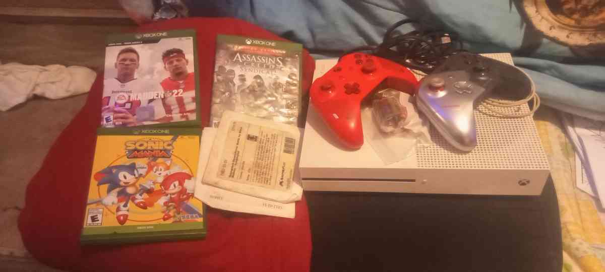 white and red XBOX ONE