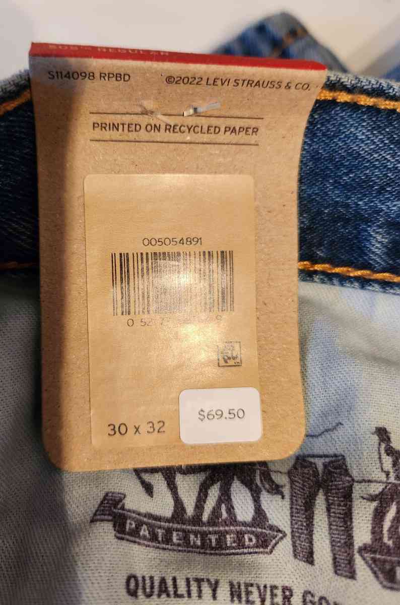 NWT Mens 505 Levis Jeans 30X32