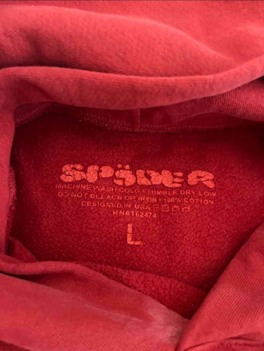 Red Sp5der Angel Hoodie size Large