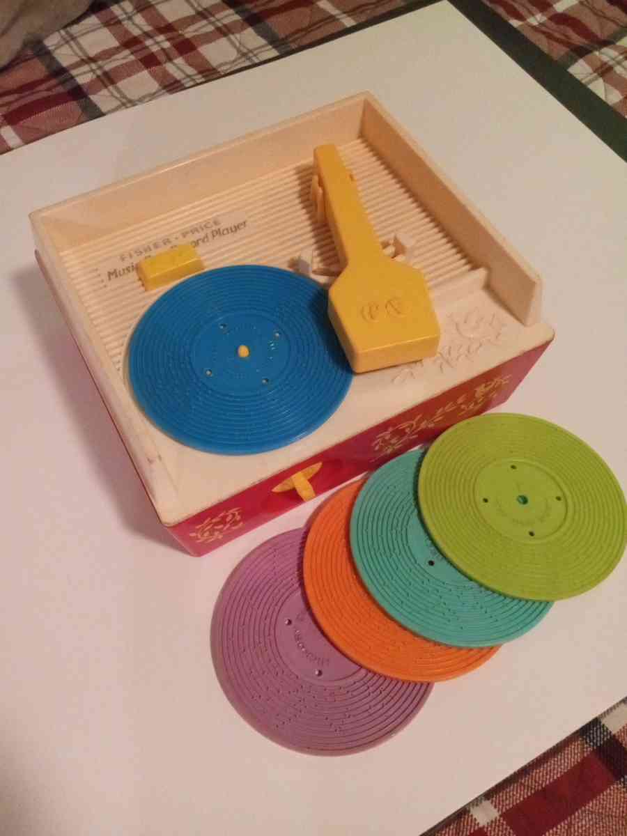 Fisher Price Music Record Player with five records