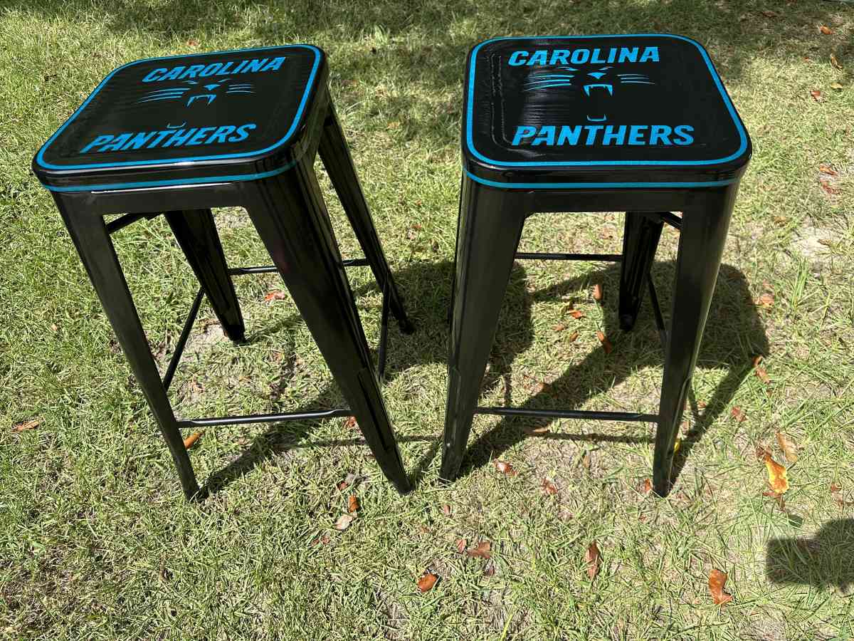 One of a kind Carolina Panthers Bar Stools