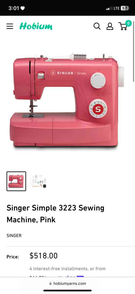 Singer sewing machine