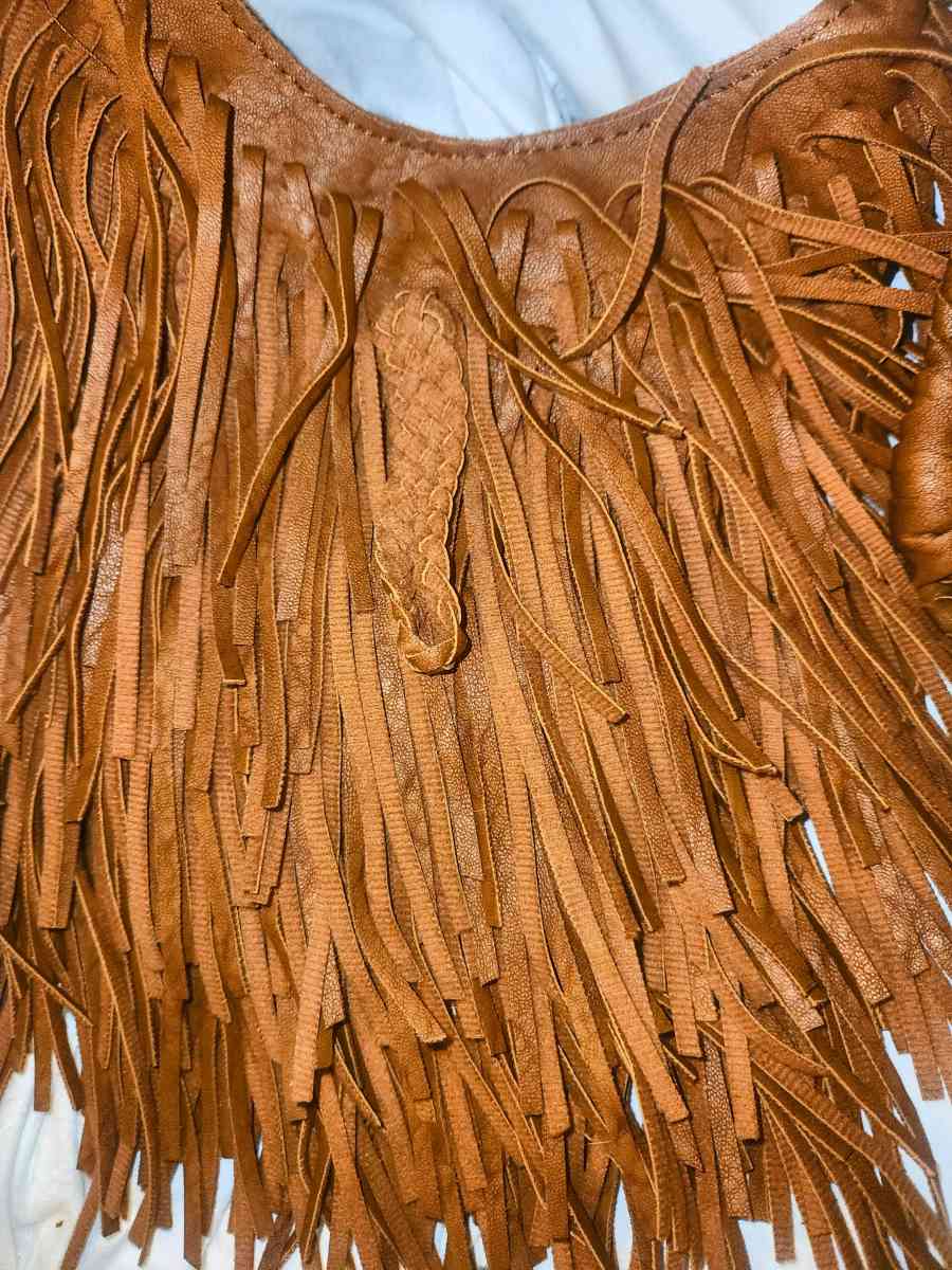 Leather crossbows tussle hand bag