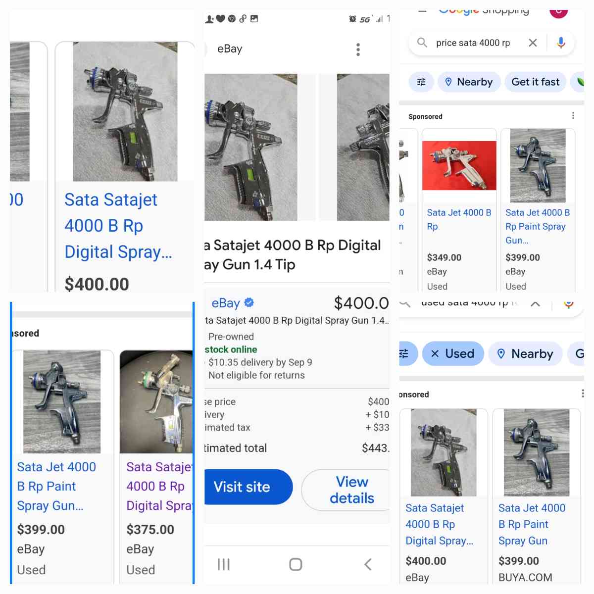 SATA Jet 4000 B HVLP  pneumatic  paint sprayer