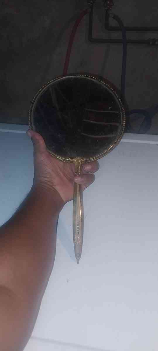 Antique handheld mirror