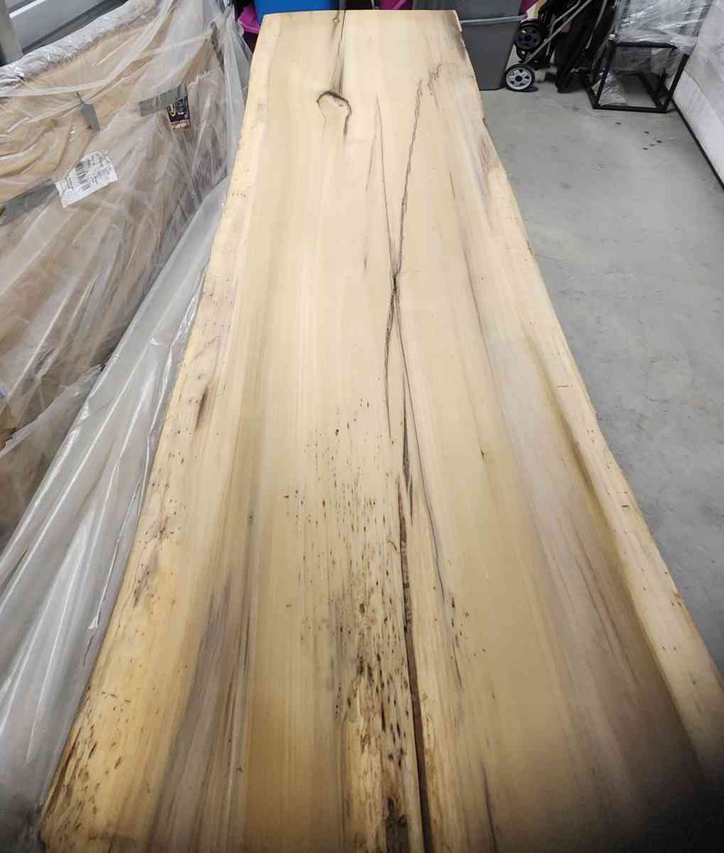 Ohio Red Oak Live Edge Wood Slab 38W x 97L x 2 Thick