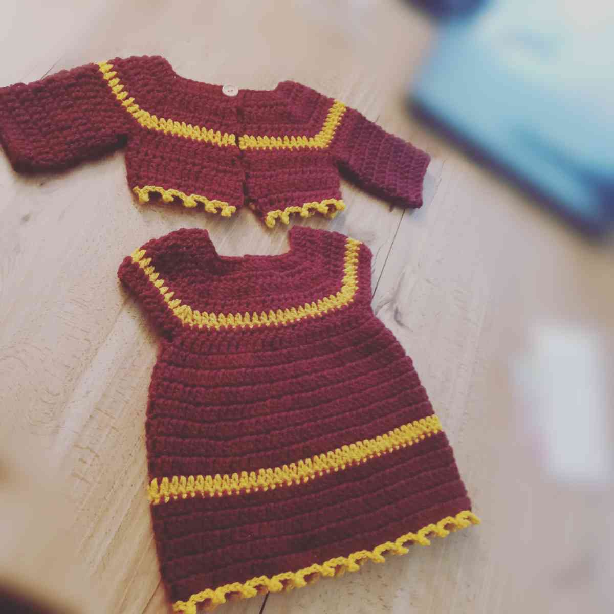 2 Piece Handmade Baby Dress Set