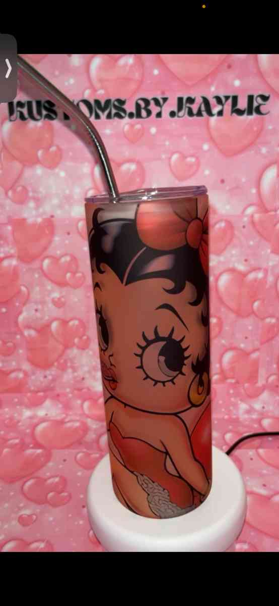 Strawberry Betty Boop frosted tumbler