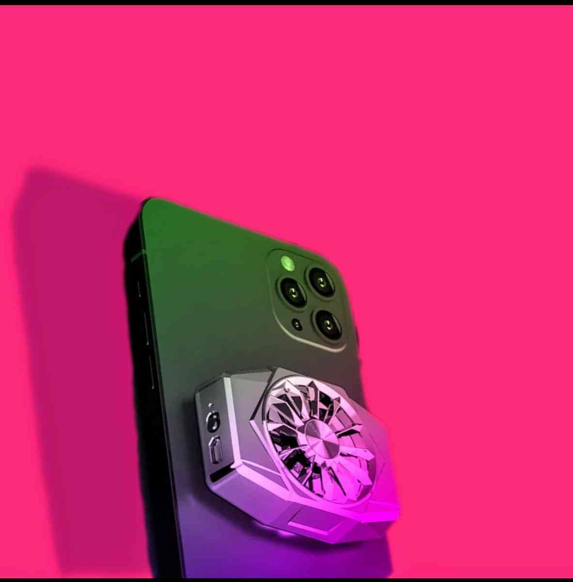 radiator fan for android and apple phones metallic blk