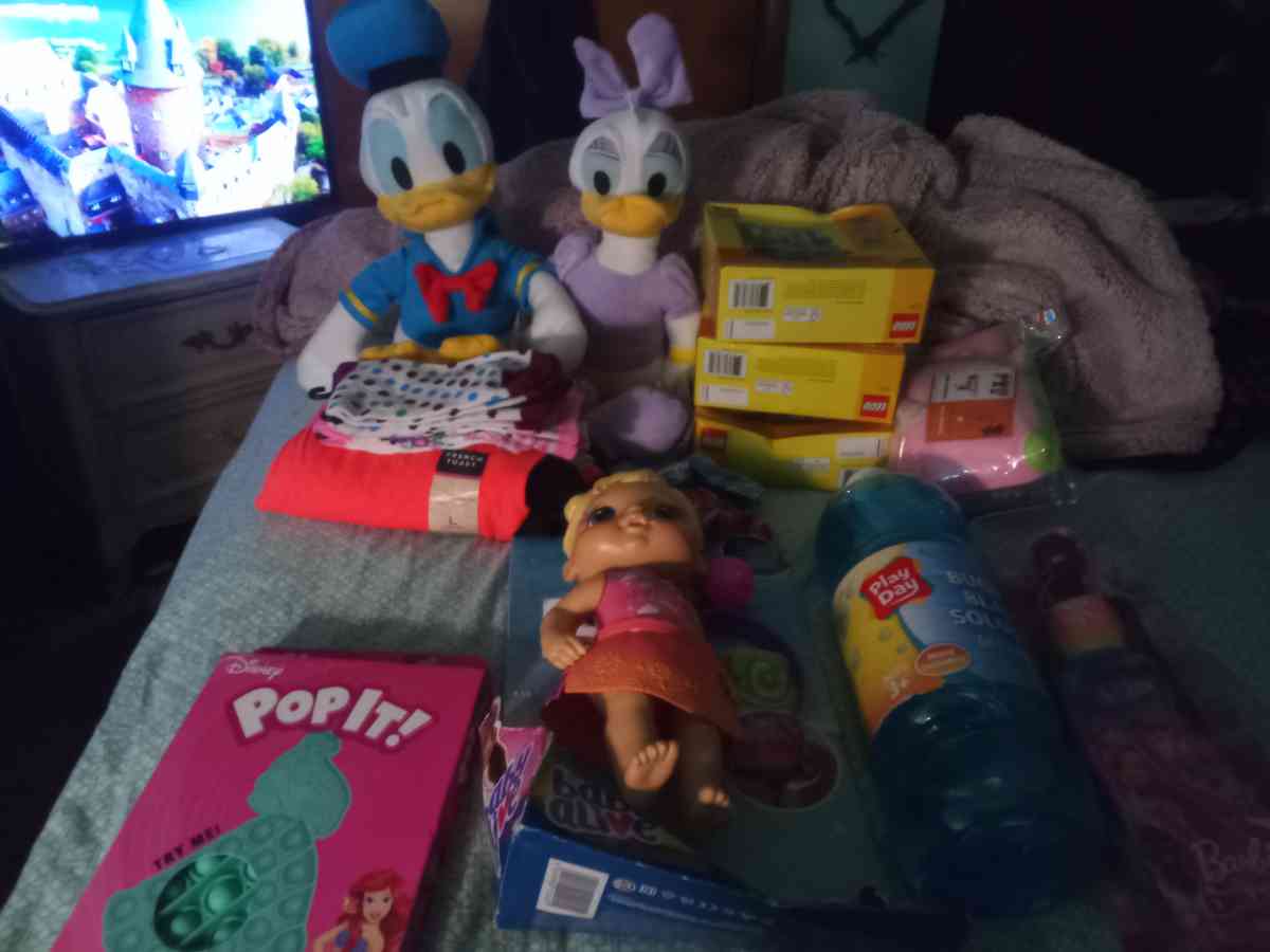 toys bubbles candy socks