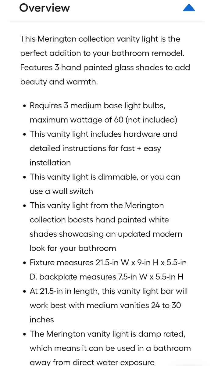 Allen Roth 3 Light Vanity Bar