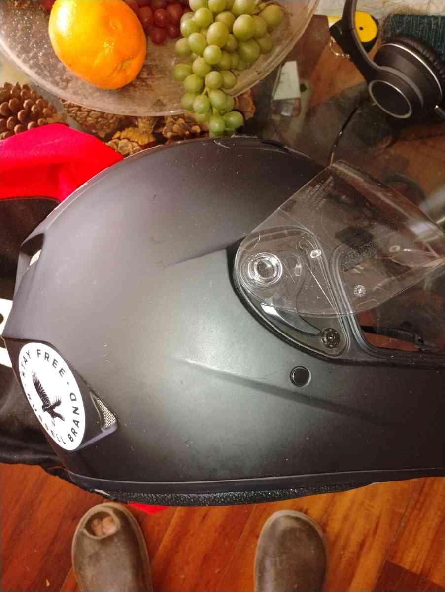 built motorcycle helmet