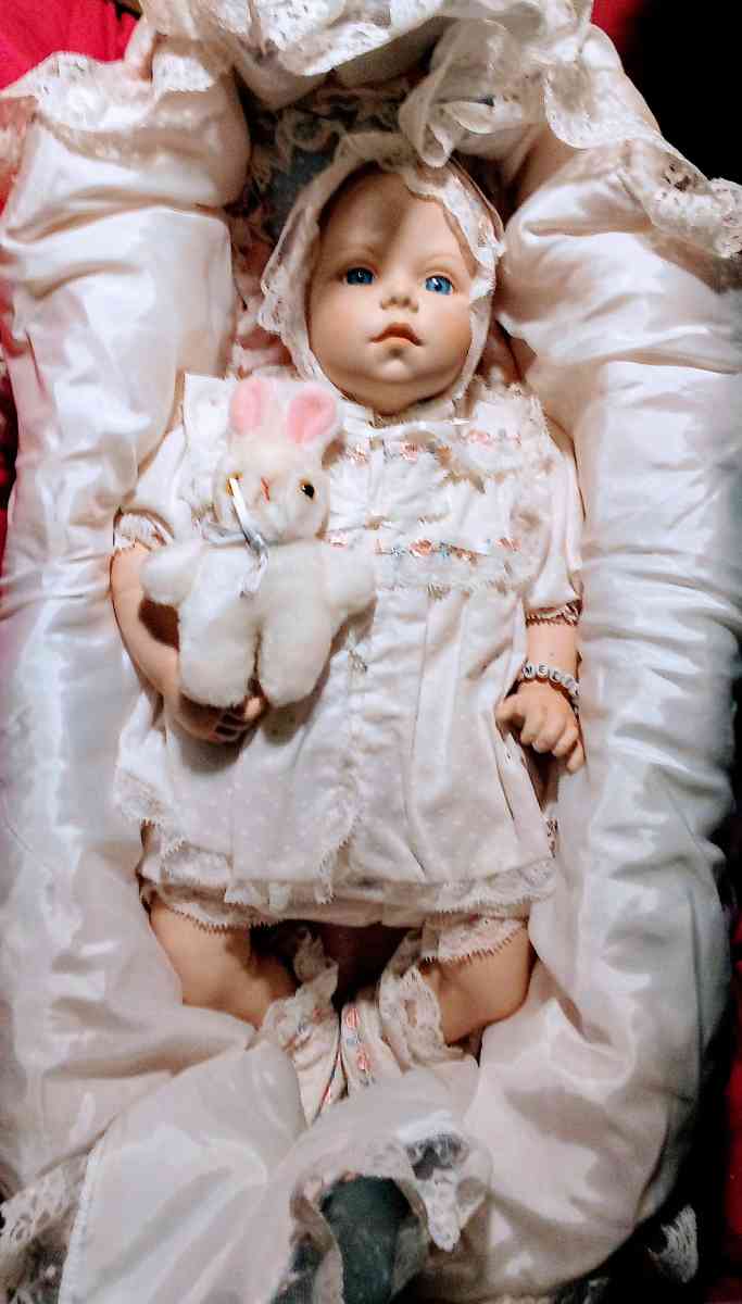 BUNDLE OF JOY PORCELAIN DOLL WITH ALL ACCESSORIES