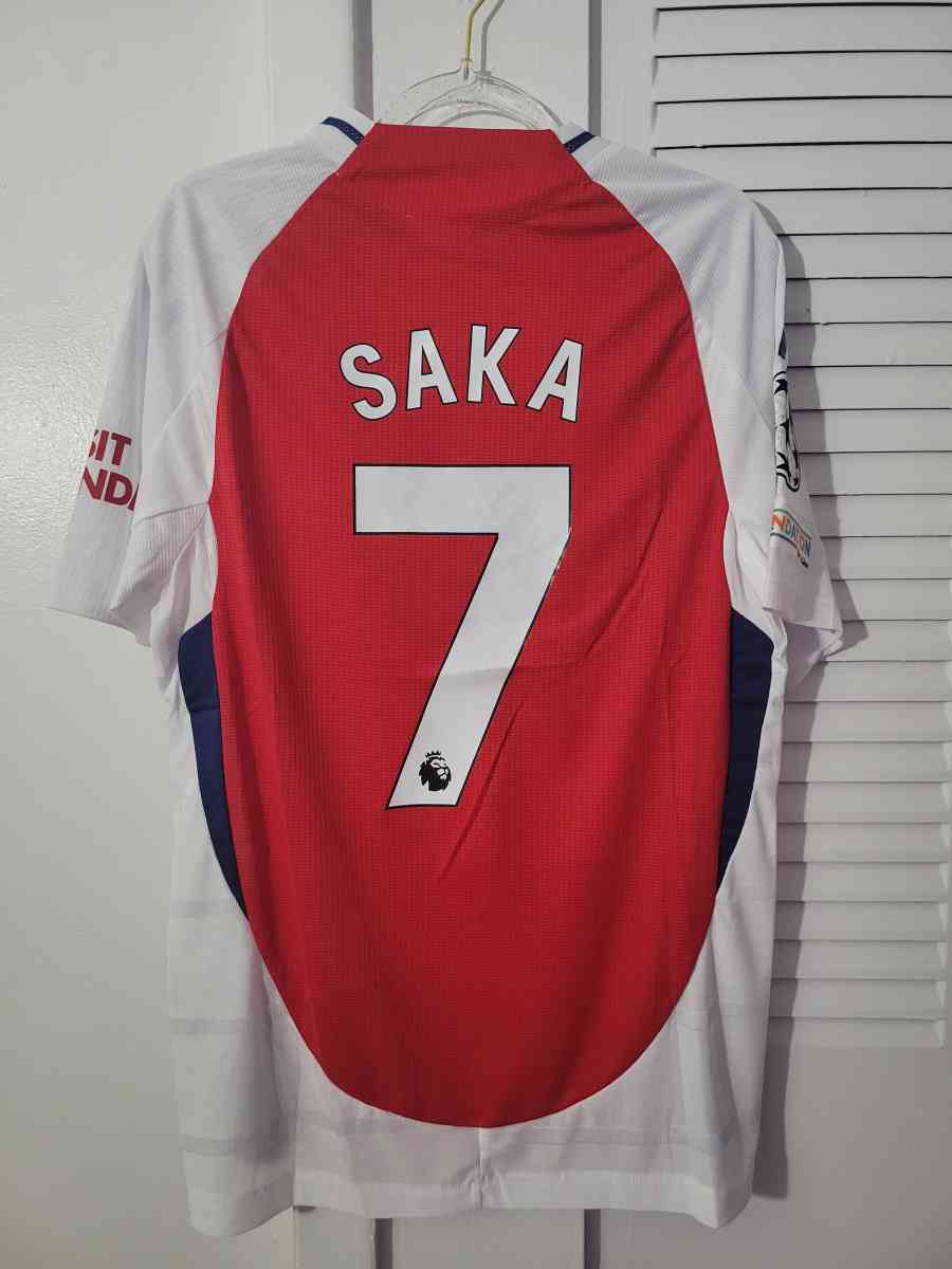 Arsenal Jersey Soccer 2025 Player Version Size M L Saka