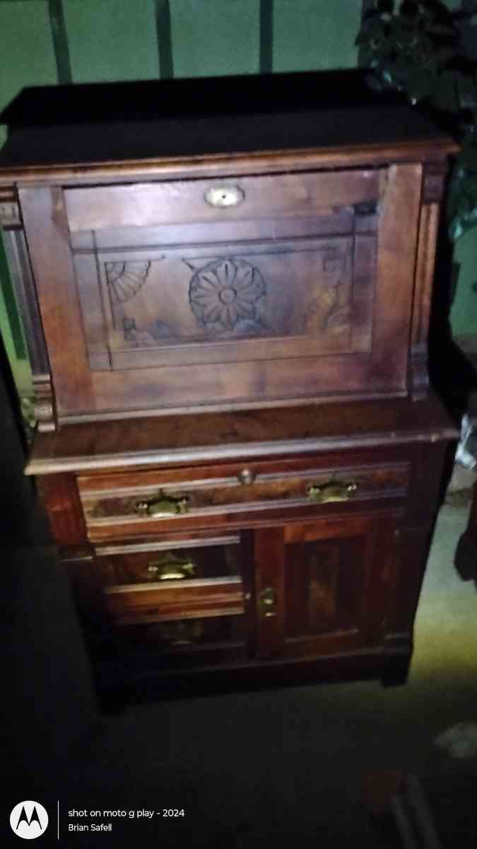 empire desk Eastlake ladies writing secretary desk