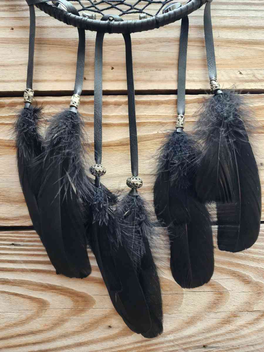 Black Leather Dream Catcher