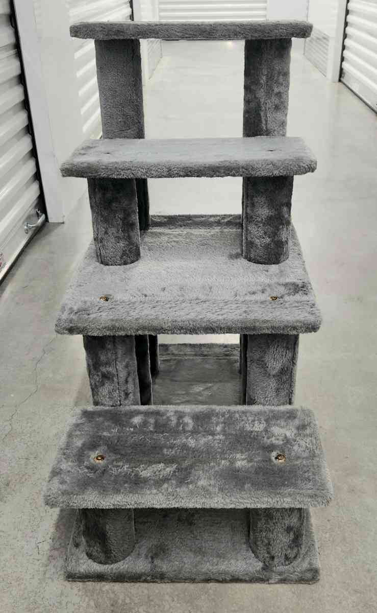 Furhaven Steady Paws 4 Step Pet Stairs for High Beds Sofas