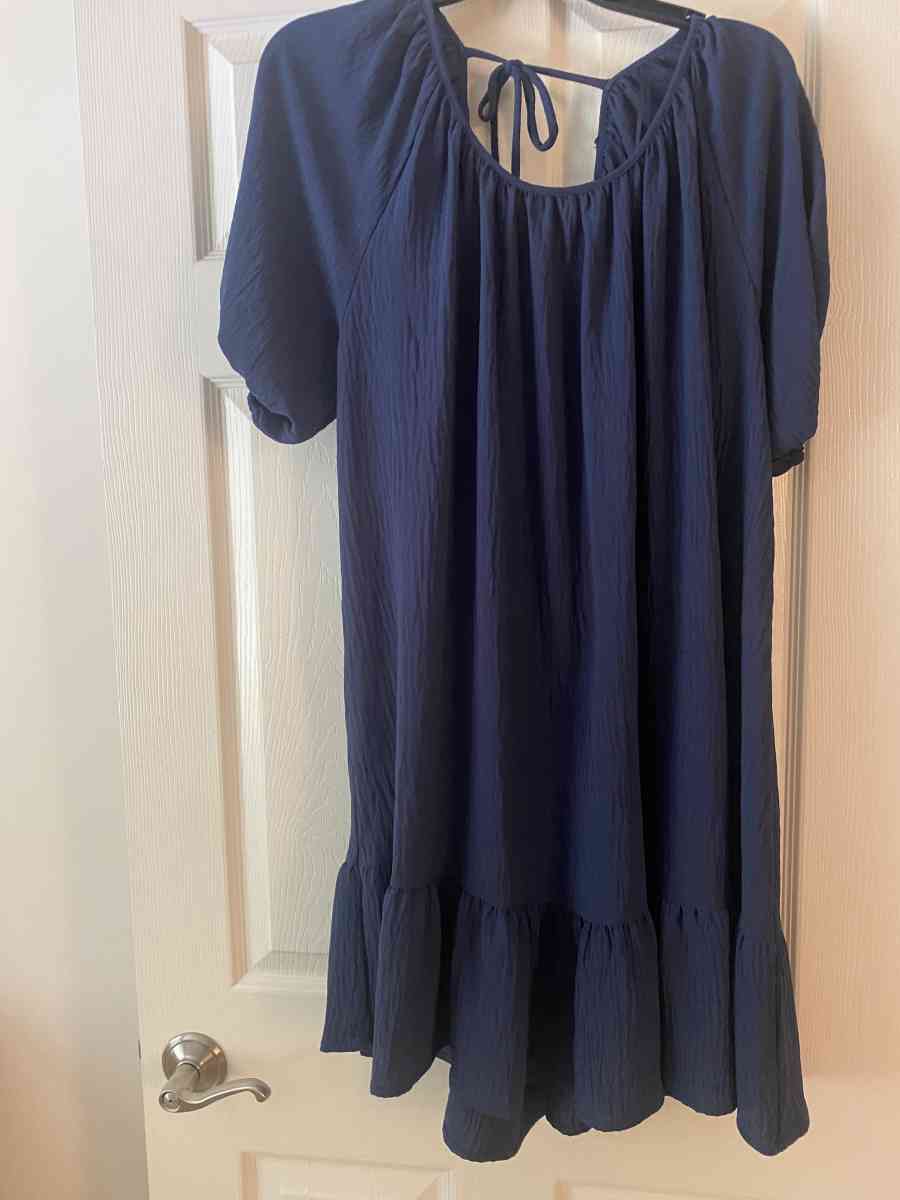 Navy shift dress
