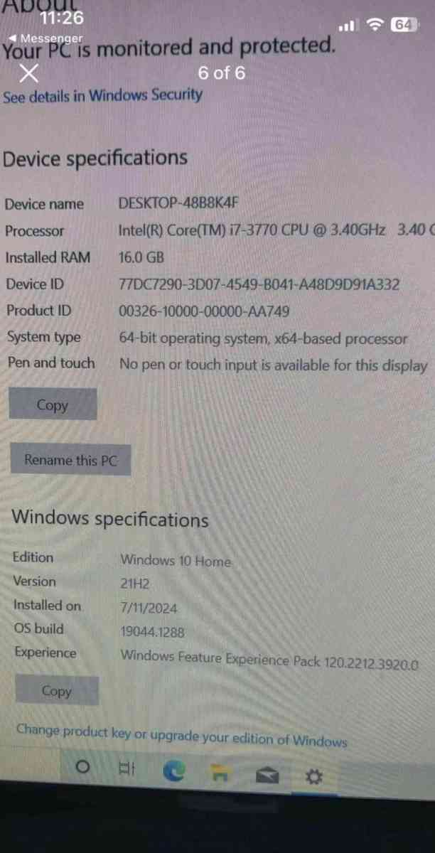 Gaming PC Intel 173770 GTX 970 240GB SSD storage 16GBRAM WiF