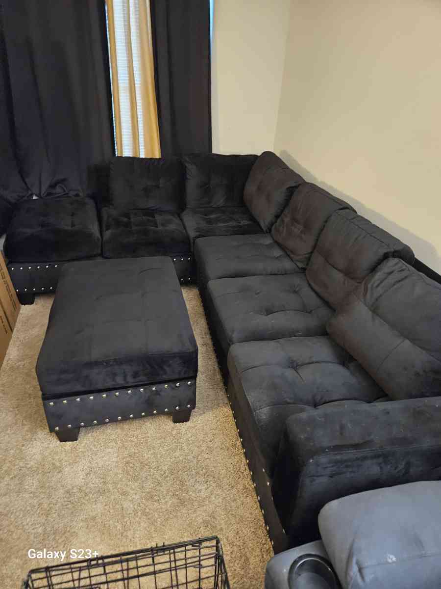 2 piece sectional with ottoman