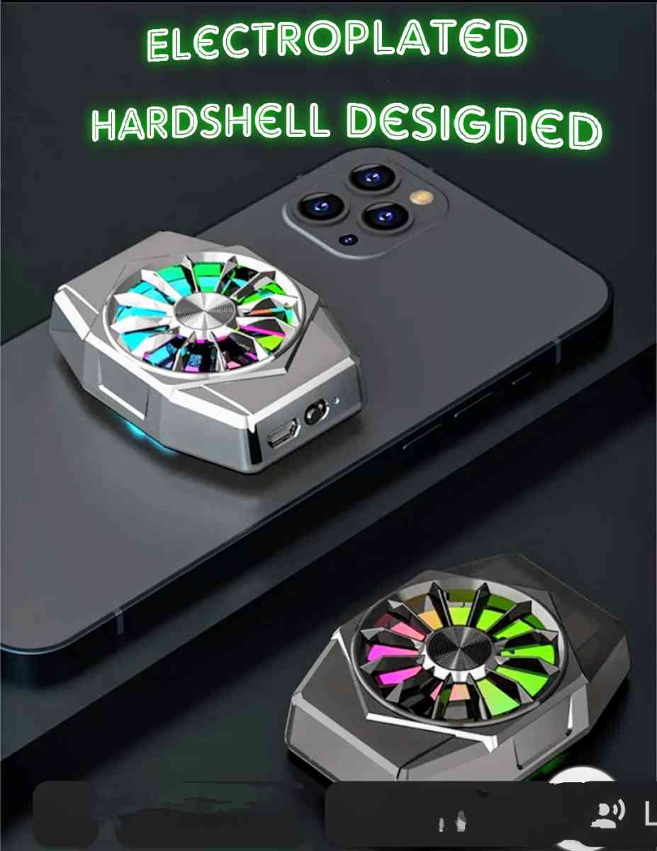 radiator fan for android and apple phones metallic blk
