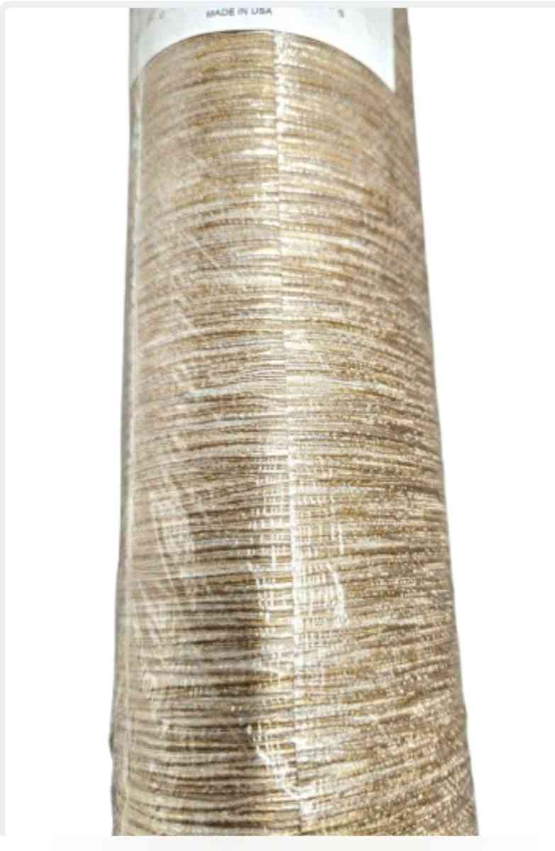 7 dbl Rolls of York ModernContemporary Gold Silver Metallic