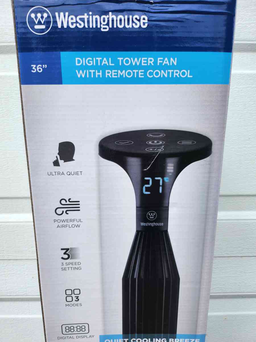 Westinghouse 36 inch Oscillating Tower Fan with Remote Contr