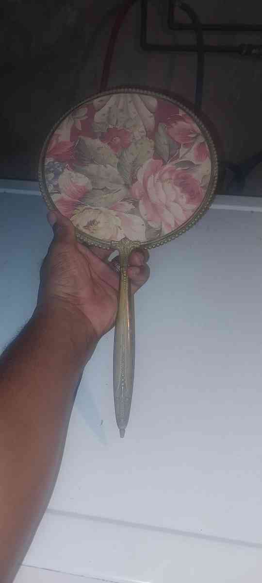 Antique handheld mirror
