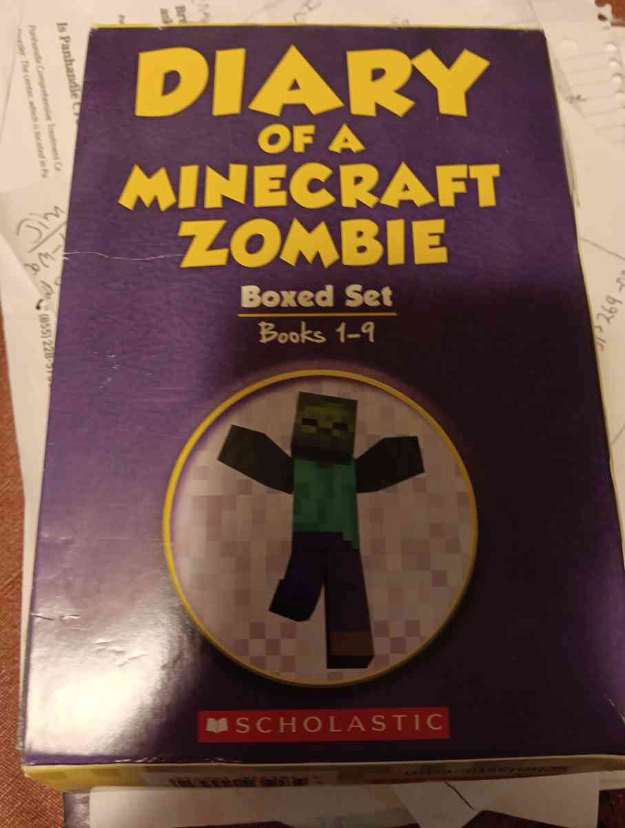 Minecraft zombie set of 9 books