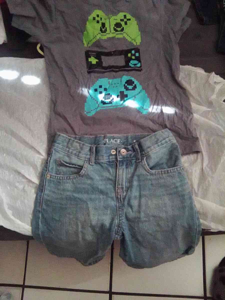 little boys bundle of clothes jeans shirts and boxer briefs